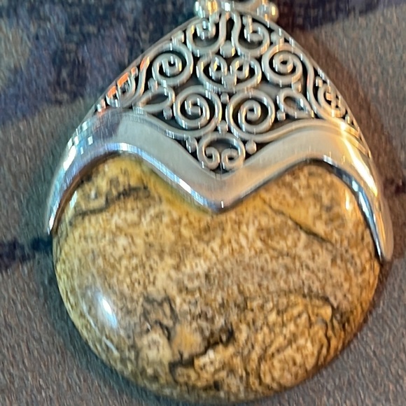 Picture Jasper silver necklace - Picture 7 of 11